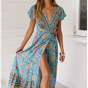 Amazon Maxi Wrap Dress